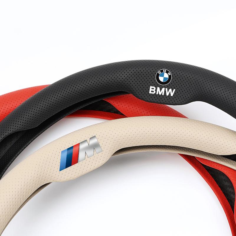 Perforated Breathable Leather Car Steering Wheel Cover Accessories For BMW E90 G80 M3 G30 M5 F82 F83 F20 F21 G42 F95 F96 G06 G07