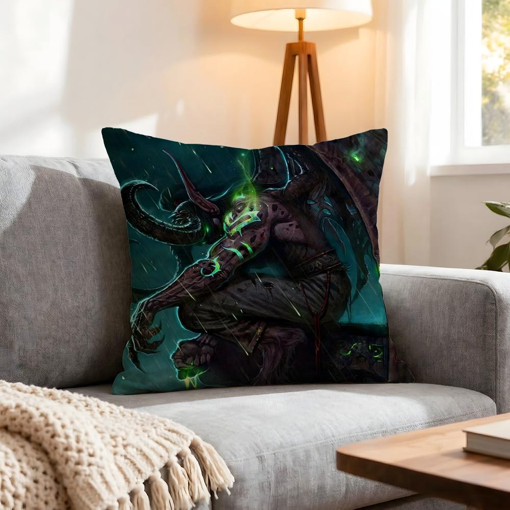 Game World Of Warcraft Cushion Cover 1Pcs Decorative Covers Soft Cushion Case For Sofa Couch Decor 40X40 45X45 Pillowcases