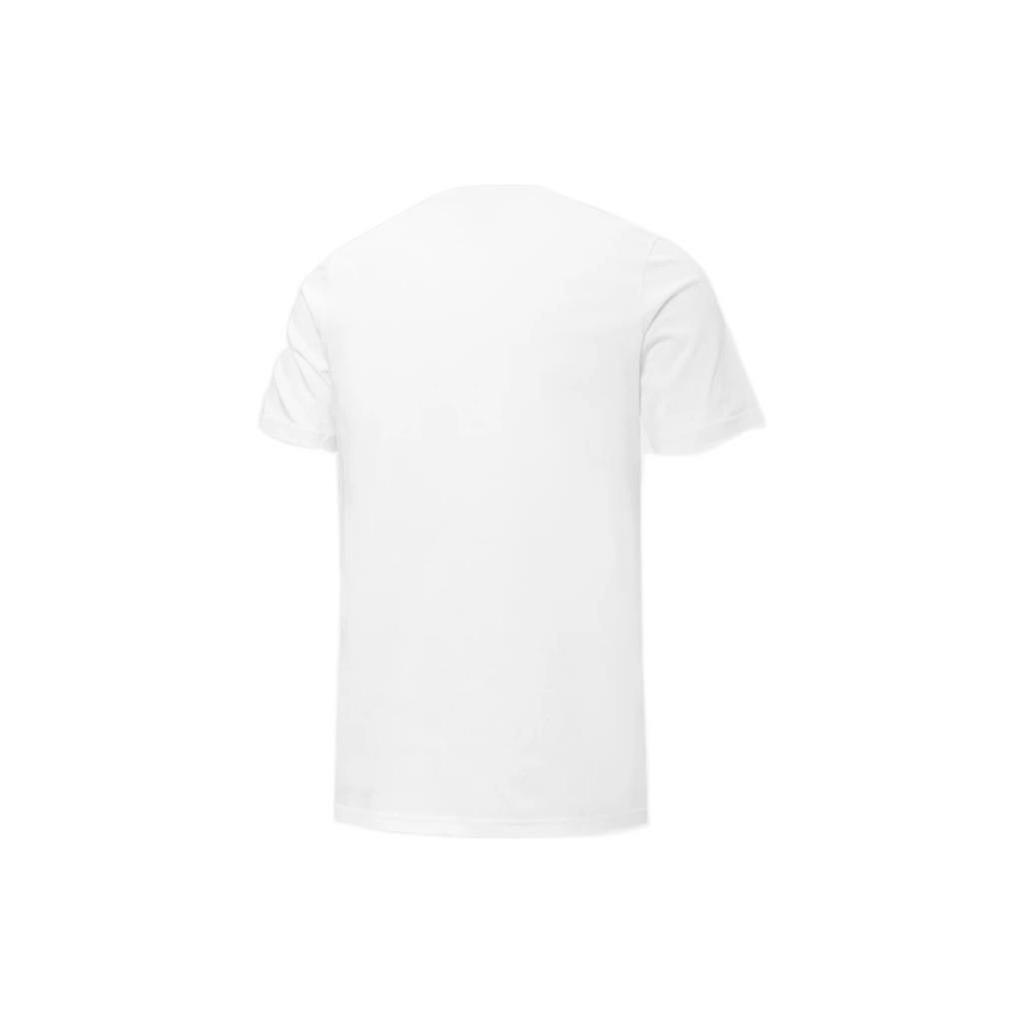Puma Colorblock Buchstabenlogo Print Rundhals T-Shirt Herren Oberteile Weiß 671244-02