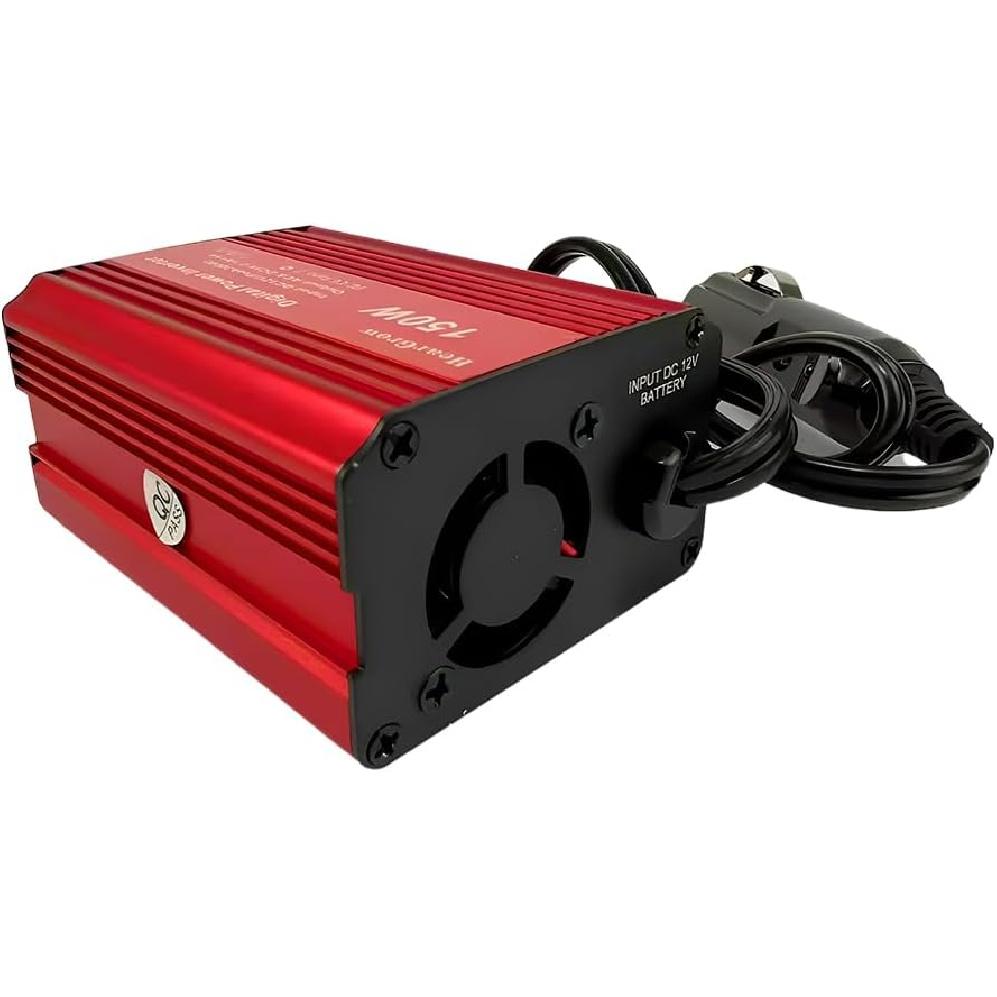HearGrow 150W Car Power Inverter, 12V DC to 110V AC Converter Outlet with Silent Cooling Fan, 3.1A Dual USB Ports Car Charger for Laptop, Tablet,