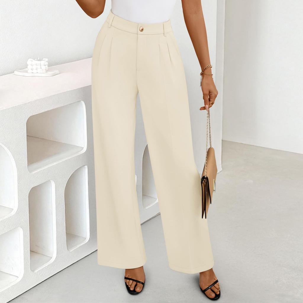 Women's Wide Leg Dress Pants High Waist Casual Business Officed Casual Trousers