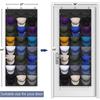 Dofilachy Hat Organizer Racks for Baseball Caps, Visible Hat Holder Rack for Wall Door with 3 Hooks, 24 Deep Pockets