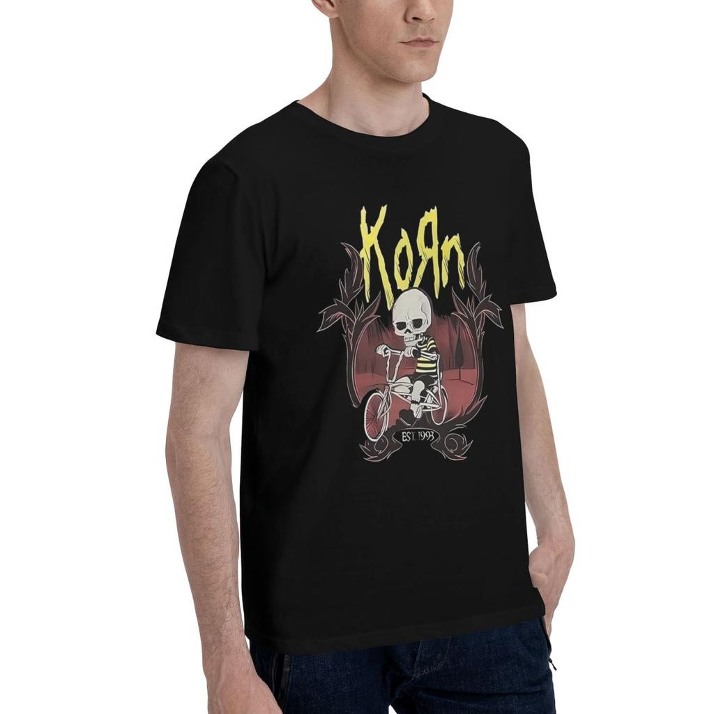 KORN RIDING THE HOOD 100 Cotton Casual Breathable Confortable Cute Designer Clothes Men Men TShirt