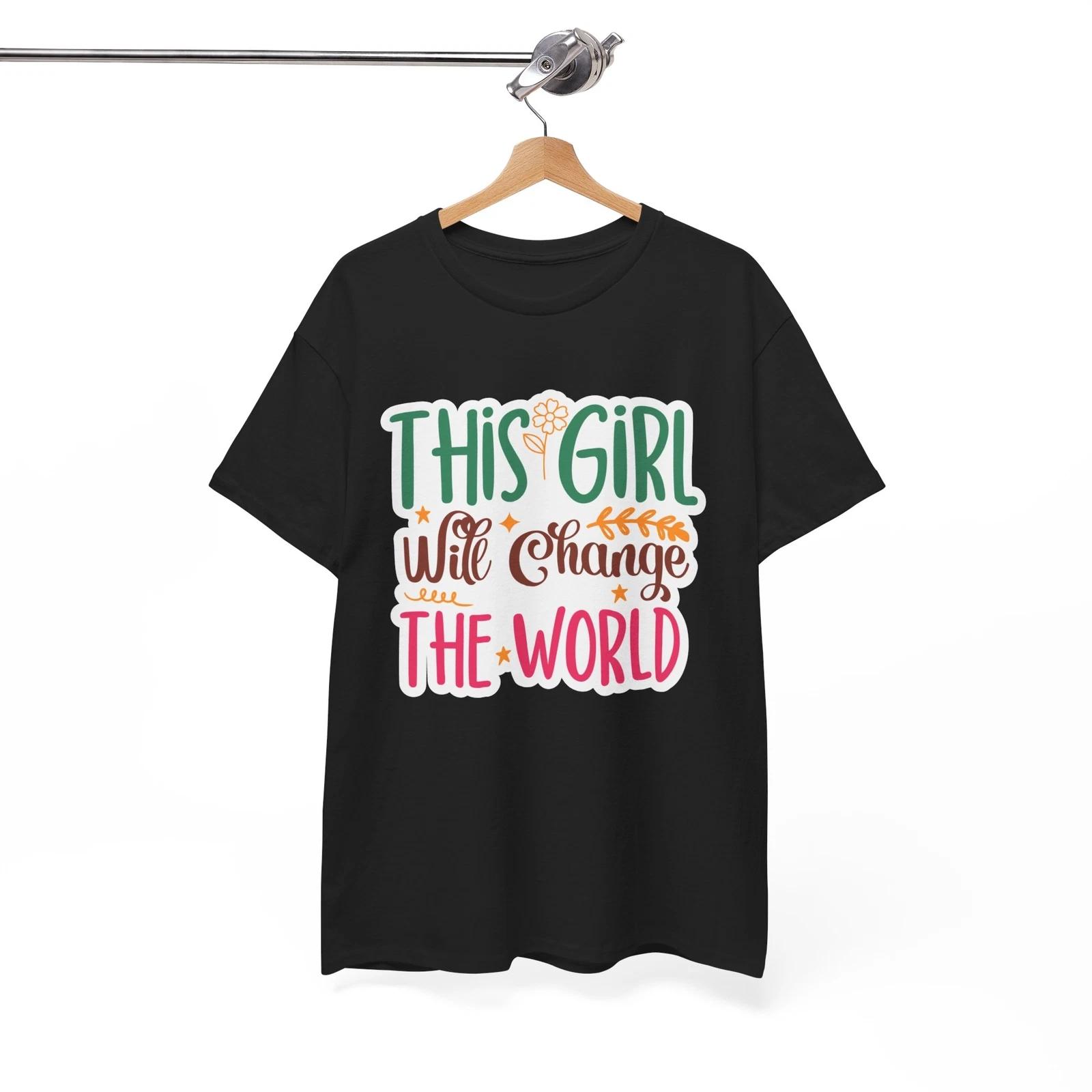 

Extra Funny T-Shirt - This Girl Will Change The World Shirt L
