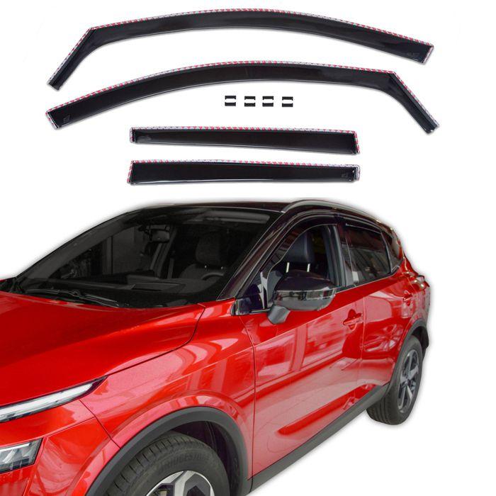 Déflecteurs d'air - Nissan Qashqai 3 (J12) depuis 2021 - Aérodynamique - Acrylique anti-UV - Montage facile