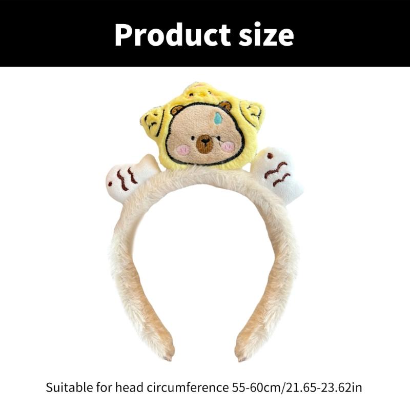 Lovely Cartoon Headbands Creative Pattern Hairbands Soft Comfortable Headdress for Women and Children
