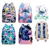 Zaino carino di Stitch per bambini con scomparti con cerniera e tasche
