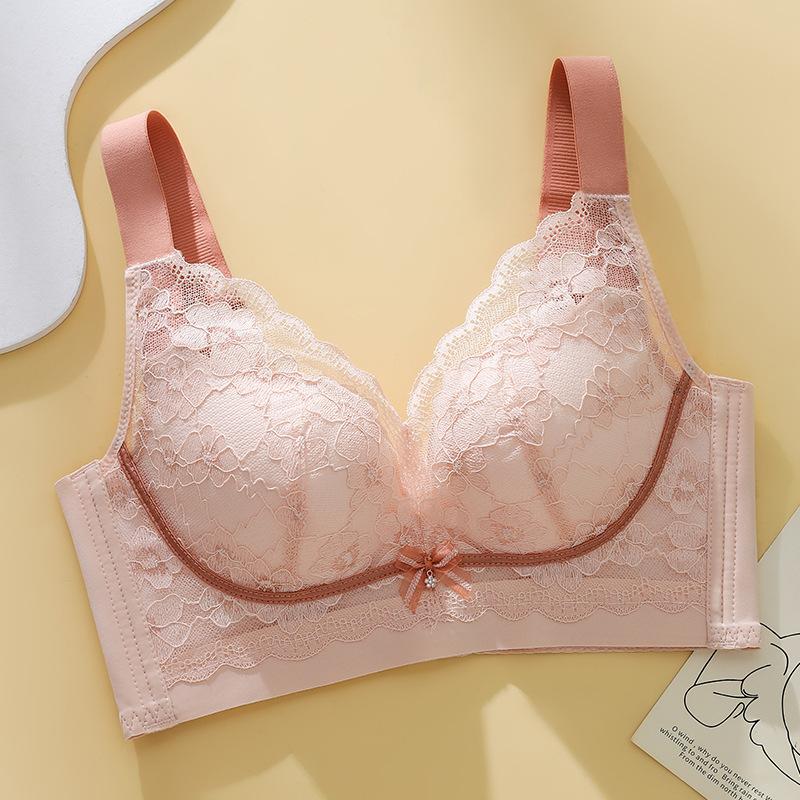 fashion Summer underwear women's super thin breathable no steel ring collection breast anti-sagging large size bra cover