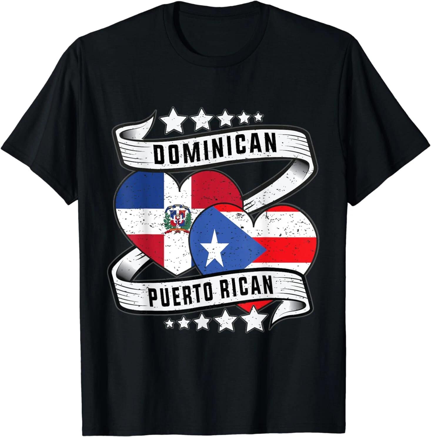 Half Dominican Half Puerto rican Design Great Gift Tee T-Shirt S-3XL XXXXL