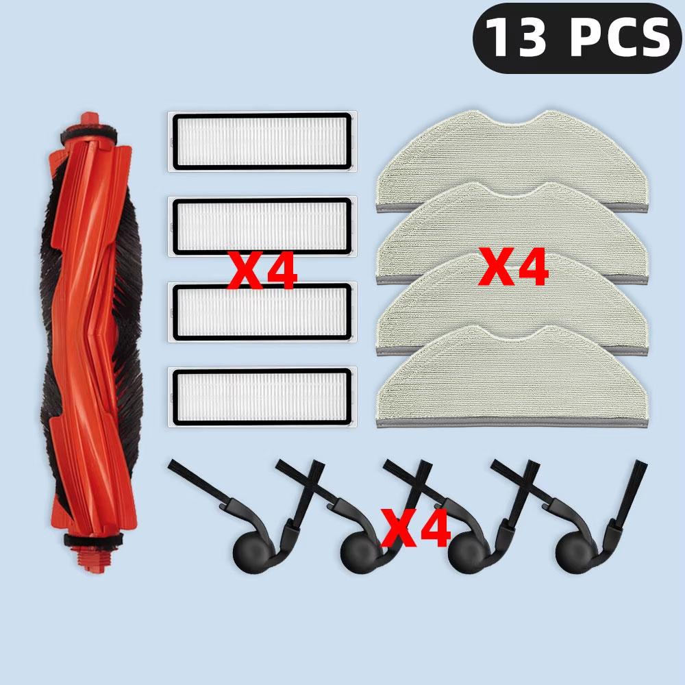 Kompatibel mit ( Xiaomi Roboterstaubsauger S40 / OV81 ) Ersatzteile Zubehör Hauptseitenbürste HEPA-Filter Mopptuch