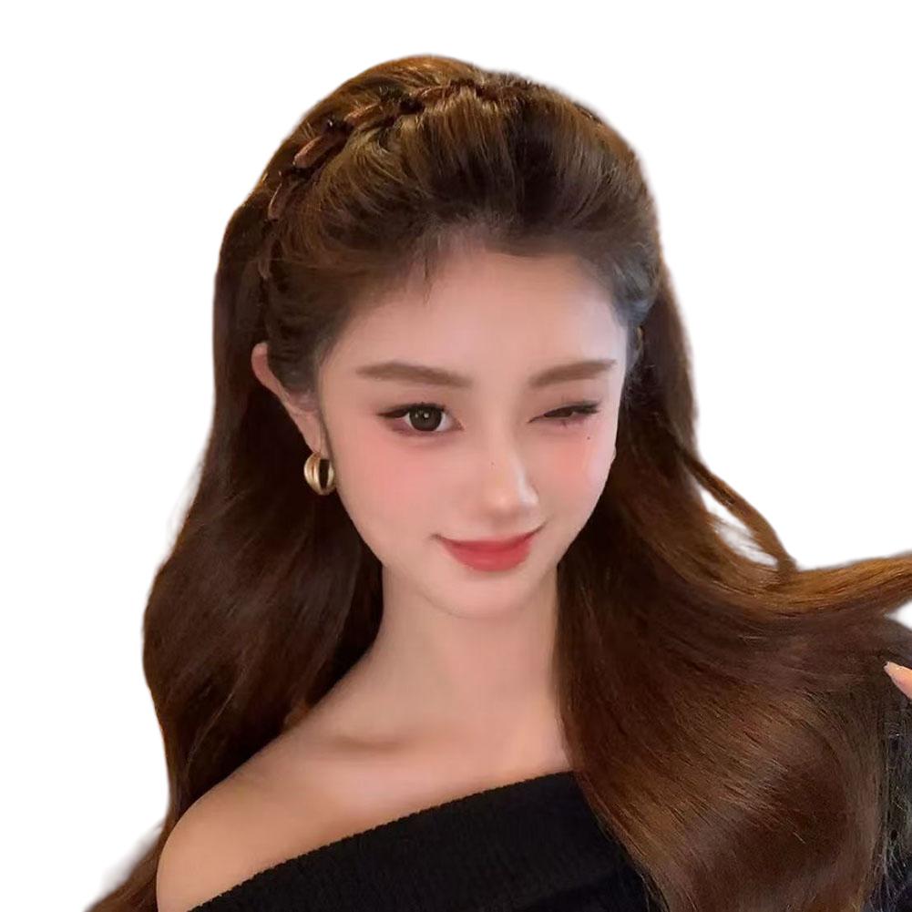 Fashion Bridal Hair Hoops with Teeth Hoop Vintage Hairs Bands High Cranium Wide Beaded Bling Head Band for Women Girls