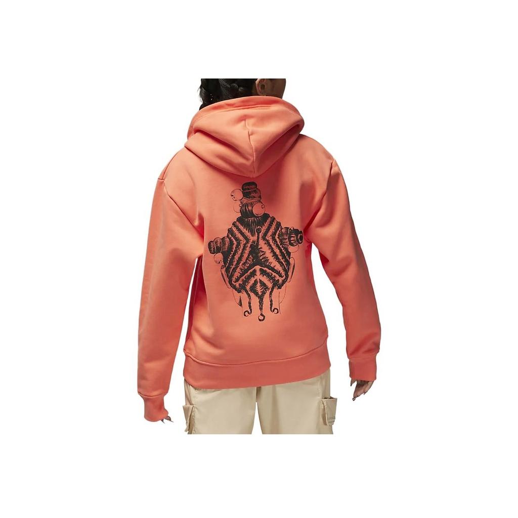 Jordan Pattern Printed Hoodie Women Hoodies Orange DR1896-680