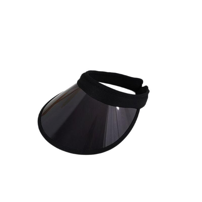 Black Sun Visor Hat Open Top for Outdoor Sports Lightweight