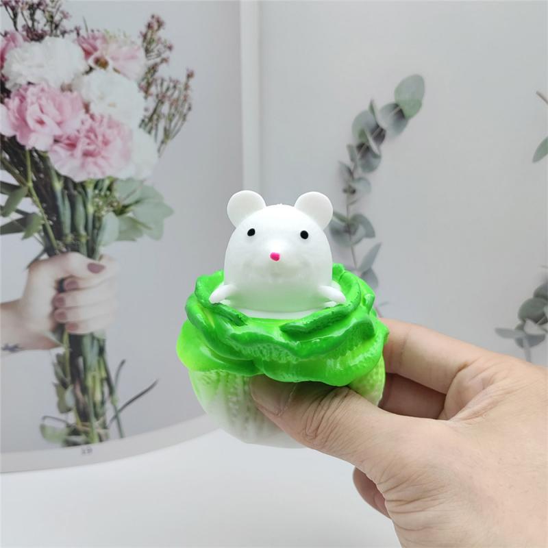 Pop Up Funny Mouse And Cheese Block Squeeze Anti Stress Toy Hide And Seek Figures Stress Relief Toys For Kids Adult