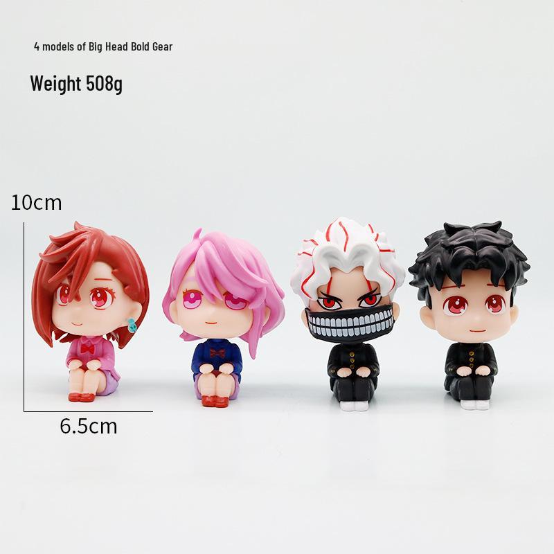 Ekalen Transformation Lucky Cat Anime Figure: Bold Sitting Pose Ornament