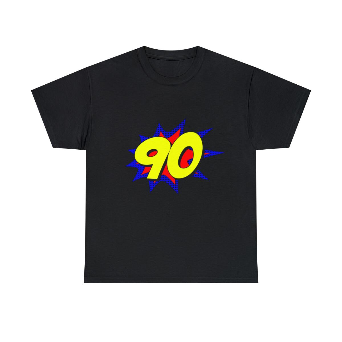 Superhero 90 Years Old Birthday Graphic Tee Shirt, S-5XL XXL