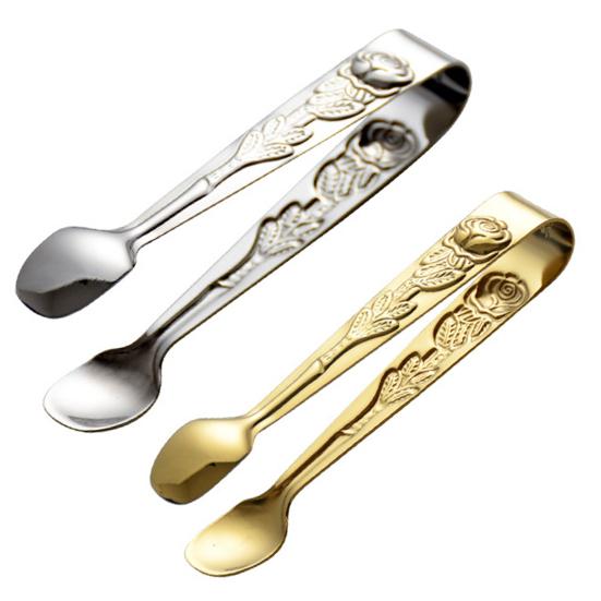 Food Clip Heat-resistant Wide Application Stainless Steel Retro Style Wear-resistant Ice Clip Kitchen