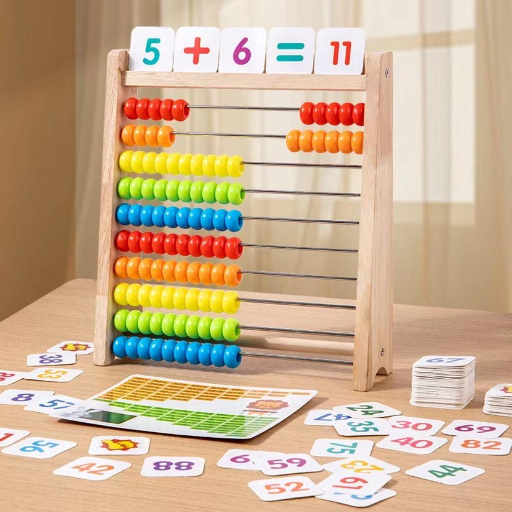 Wooden Number Arithmetic Abacus Calculating Beads Math Learning Toys  Preschool