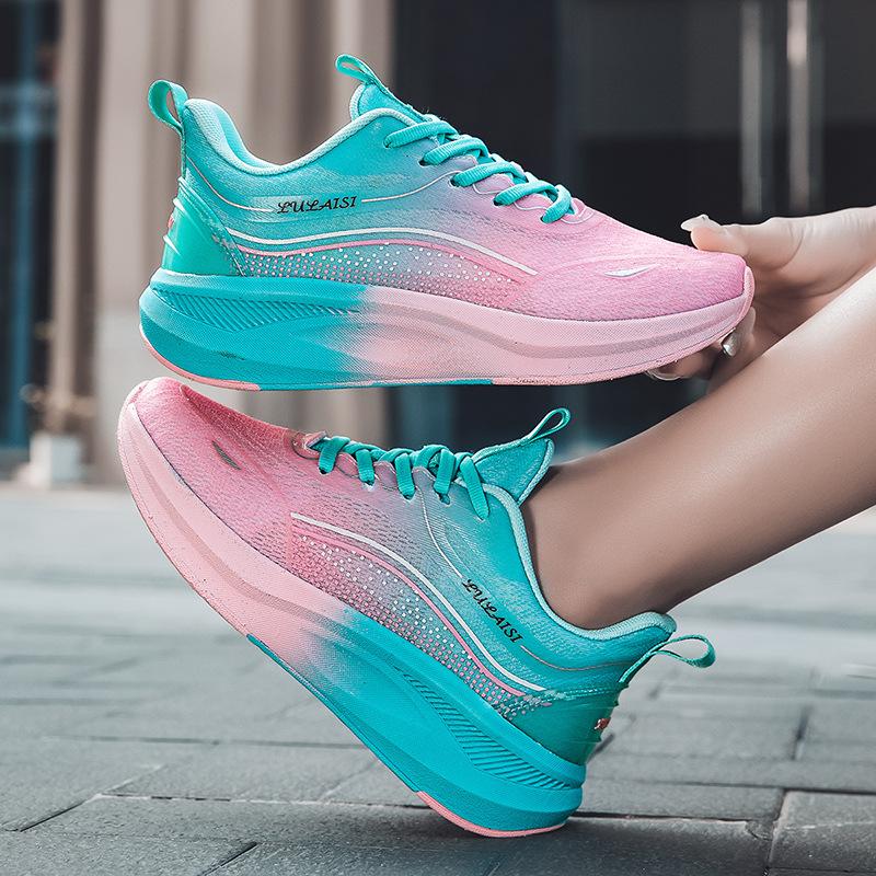 Men's and women's shock-absorbing cool running shoes 2025 professional running shoes sports thick-soled shock-absorbing running shoes men's couple