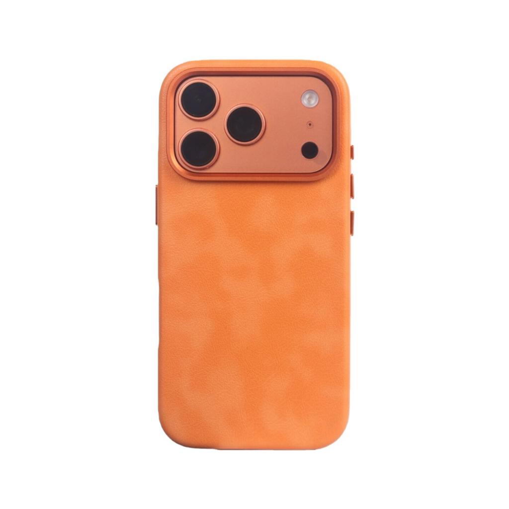 For iPhone 17 16 Pro Max iPhone 15 14 13 Pro Case Magnetic Retro Leather Hard Protection Cover Metal Independent Button Shell
