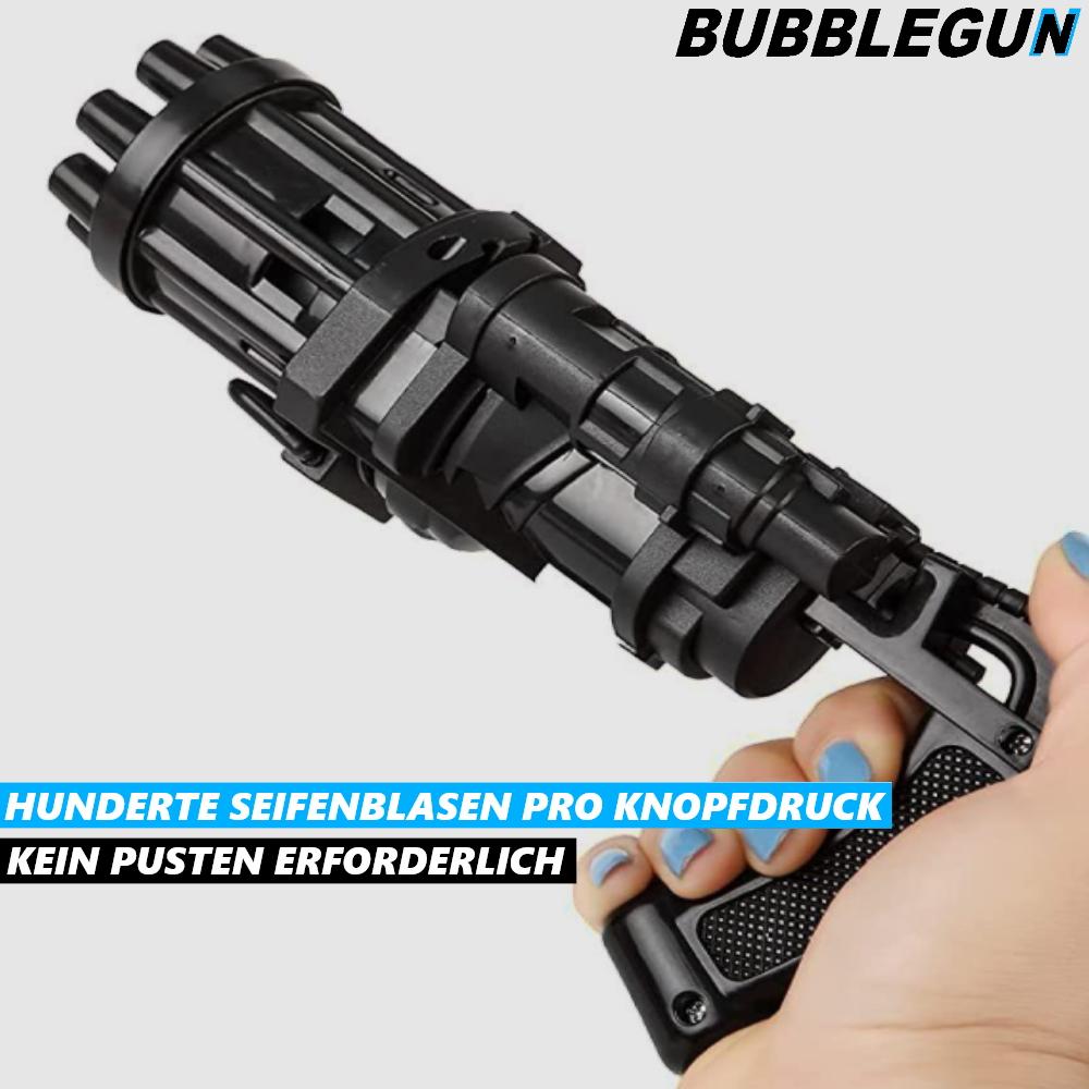 BUBBLEGUN Seifenblasenmaschine Seifenblasenpistole Seifenblasen Gun schwarz
