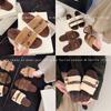 French temperament ethnic style fluffy slippers women's 2025 new small fashion thick bottom outer wear retro one-word drag
