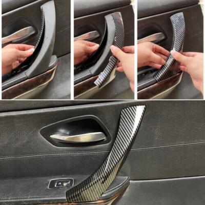ABS Carbon Fiber Inner Door Handle Pull Cover Trim For BMW 3 Series E90 E91