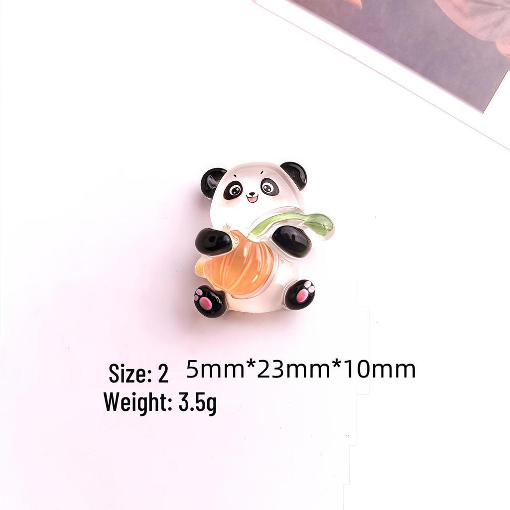 Accessoires translucides lumineux Panda Citrouille en Résine pour Bricolage: Pince à Cheveux Faite à la Main, Coques de Téléphone, Chaussures
