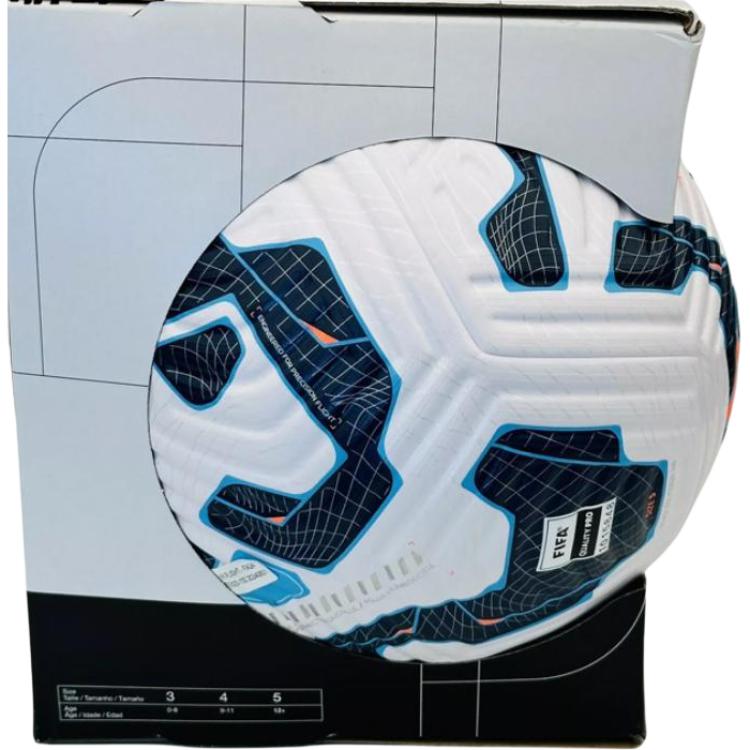 Nike Size 5 Soccer Ball Pu Unisex White Blue FZ3023-100