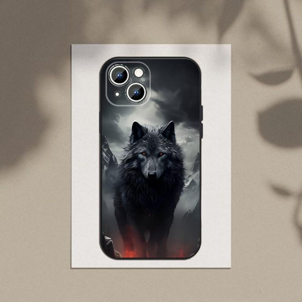 

The Wolf Phone Case Phone Case For Apple iPhone 15,14,13,12,11,XS,XR,X,8,7,Pro,Max,Plus,mini Silicone Black Cover iPhone8