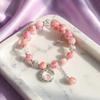 Korean Ink Colorful Sun Moon Butterfly Bracelet Dalmatian Beads Tassel for Women Daily Use