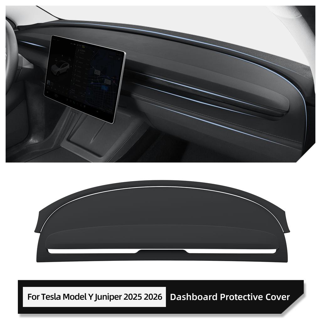 LUCKEASY Left Drive for Tesla Model Y Juniper/Model YL 2025 2026 Car Dashmat Dashboard Cover Dash Mat Light-Proof Pad Protect