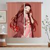 Lace Curtains On Offer Free Shipping Nezuko Kamado Cabinets for Living Room Decoration Blackout Beaded Curtain Tiebacks Blind