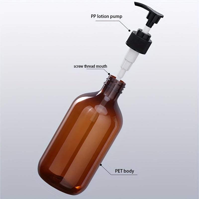 1 Stück 300ML 500ML Badezimmer Seifenspender Bernstein Shampoo Lotion Behälter Druckpumpe Nachfüllbare Flasche für Badeseife Gel Kosmetik