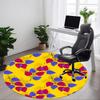1pc Autumn Leaves Pattern Office Round Rug, Non-slip, Soft and Durable Office Rug for Interior Decoration, Perfect for Office, Beautiful Decoration Yy