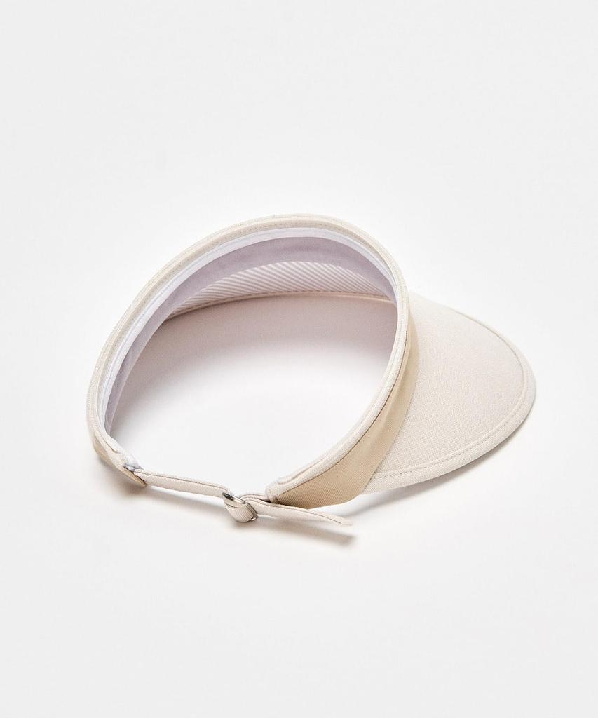 Munsingwear MG5SCP00L Visor Cap with UV Heat and Linen with Cosmetic Care WH00 Women's 2-Way Protection, Shielding, Material, Tape, White,