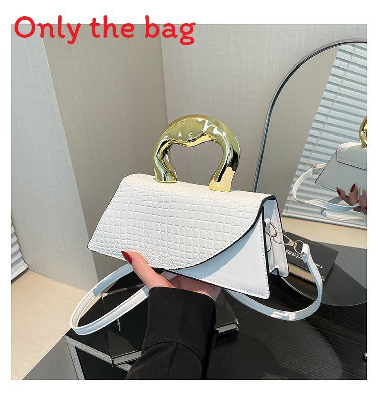 Crocodile Skin Style Girls Handbag Summer Pu Square Shoulder Bag With Phone Pocket For Casual Use