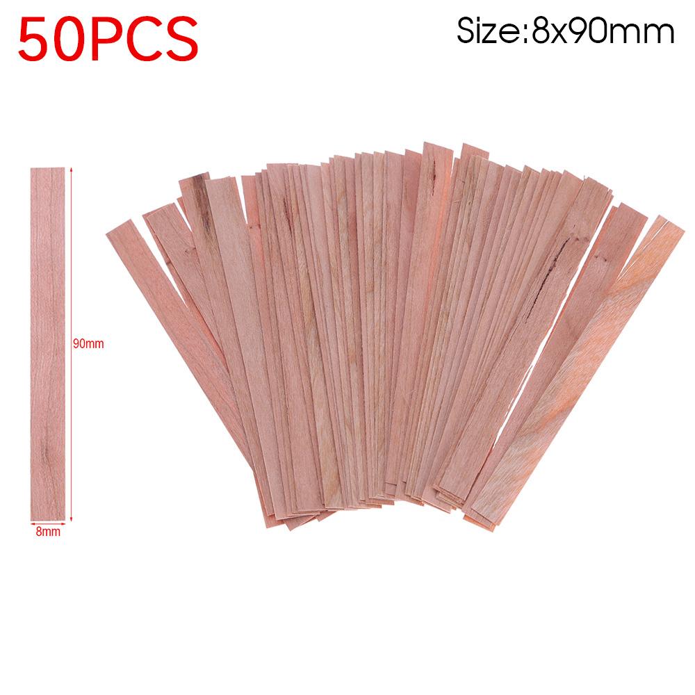 

50/100 ШТ. Дерев яні ґноти для свічок Ґноти для виготовлення свічок Природно бездимні Дерев яне серцевиною для інструментів для виготовлення свічок своїми руками