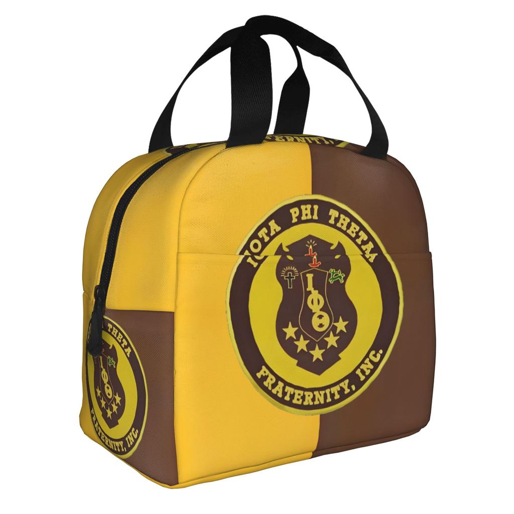 IPT Checkered Plaid African American Fraternity Insulated Lunch Bag for Portable Iota Phi Theta 1963 Thermal Cooler Bento Box