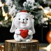 Christmas Series Craft Resin Animal Party Creative Mini Christma Tree Old Girl Kids Cute Gift Home Decoration Supplies Decor