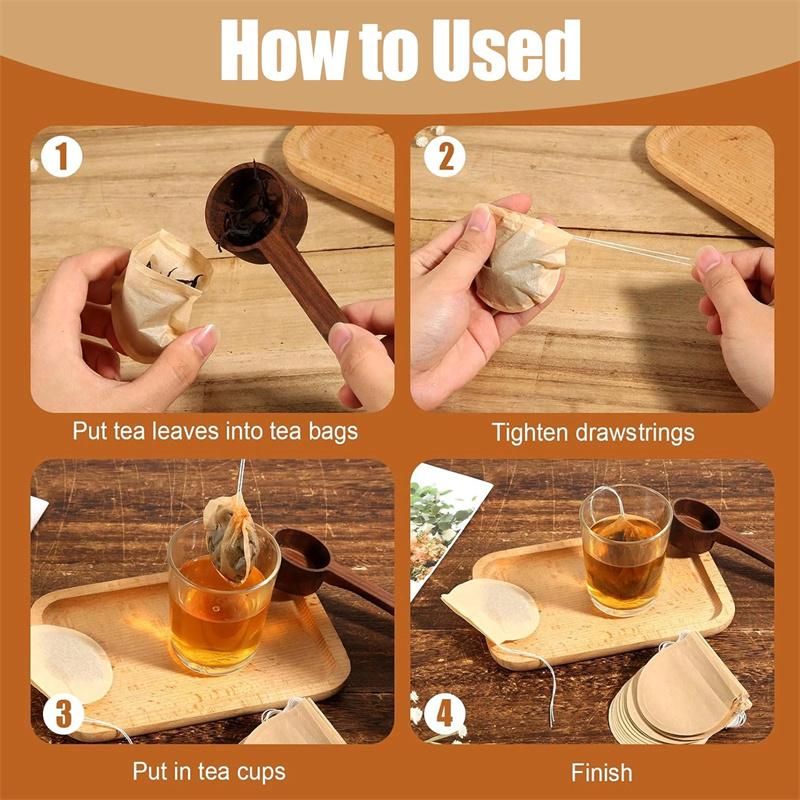 300 Pcs/Lot Round Tea Bags Empty Scented Tea Filter Bag With String Tie Heal Seal Paper Teabags For Herb Loose Tea Disposable