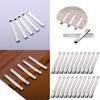 Stainless Steel Hemming Clips Metal Crimping Clamp Fabric Sewing Measuring Ruler X3UC