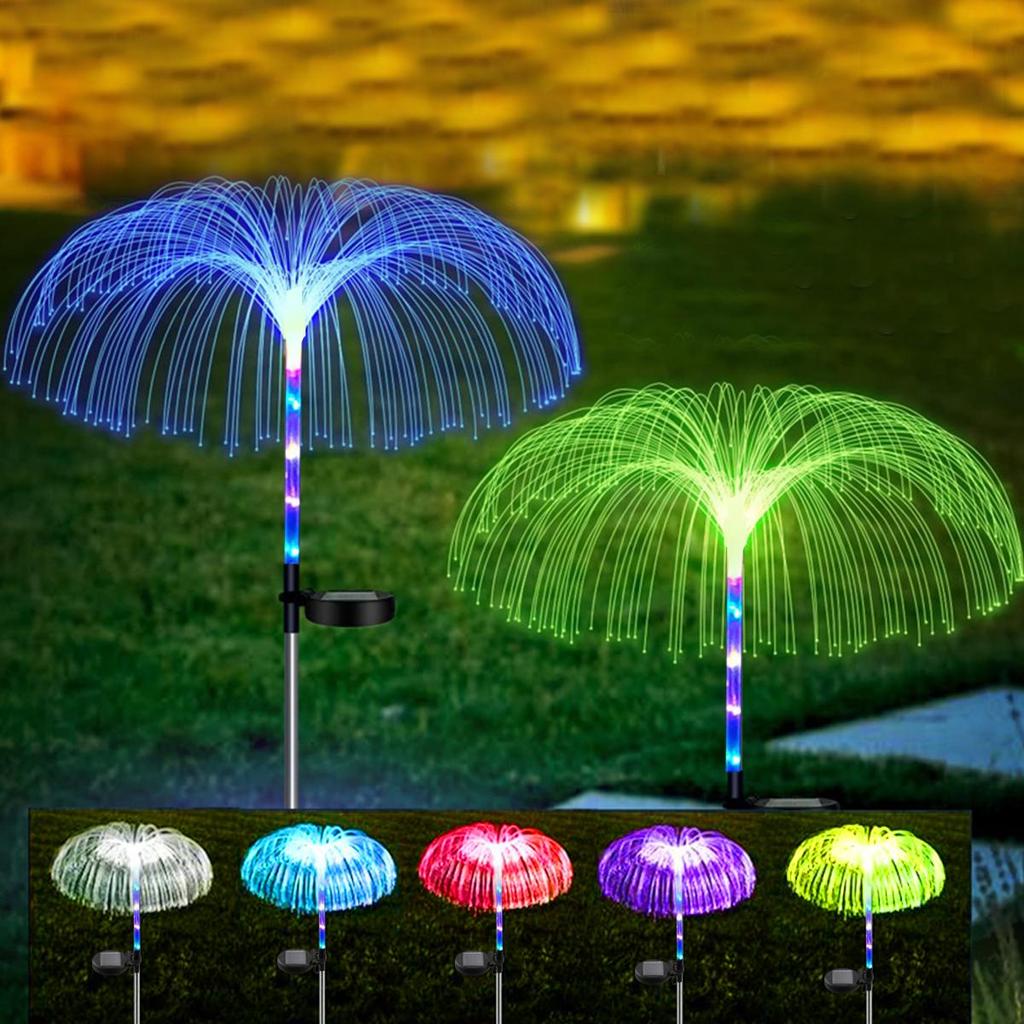 Quallenförmiges Solar-Gartenlicht für den Außenbereich, wasserdichtes Säulenlicht