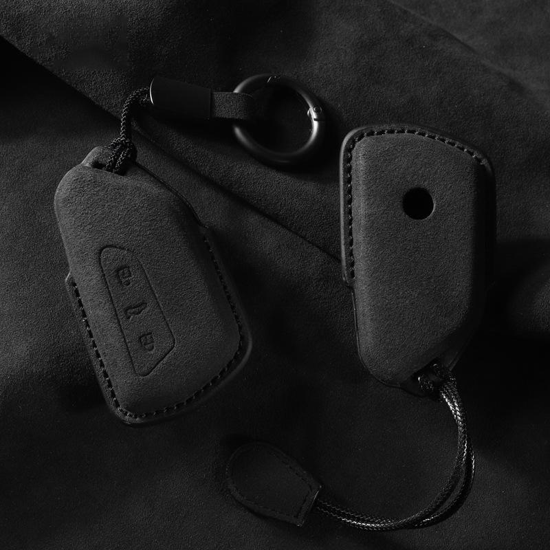 Interior Mouldings Keycase For VW Volkswagen GTI R MK8 Golf 8 ID.3 ID.4 ID.6 Keyless Protector Leather Car Key Case Cover Shell 