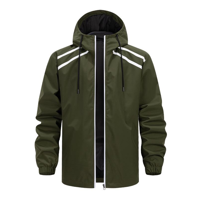 Men's Outdoor Reflective Hooded Jacket - Casual, Loose, Versatile Trendy Top