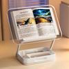 Reading Books Holder Transparent Desktop Book Laptop Stand with 360° Rotating Base Height Adjustment Heightening Picture Bracket
