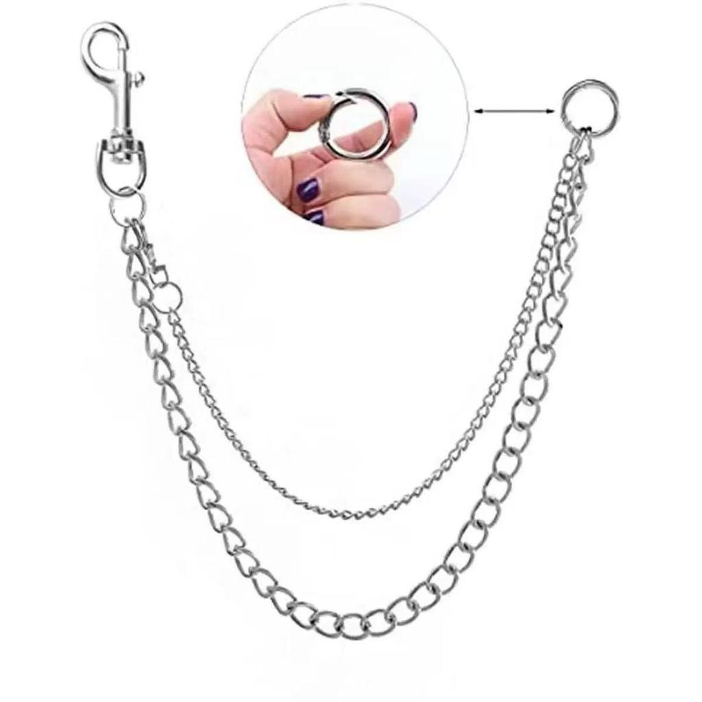 Unisex Retro Punk Metal Waist Chain Pendant - Versatile Hip Hop Style