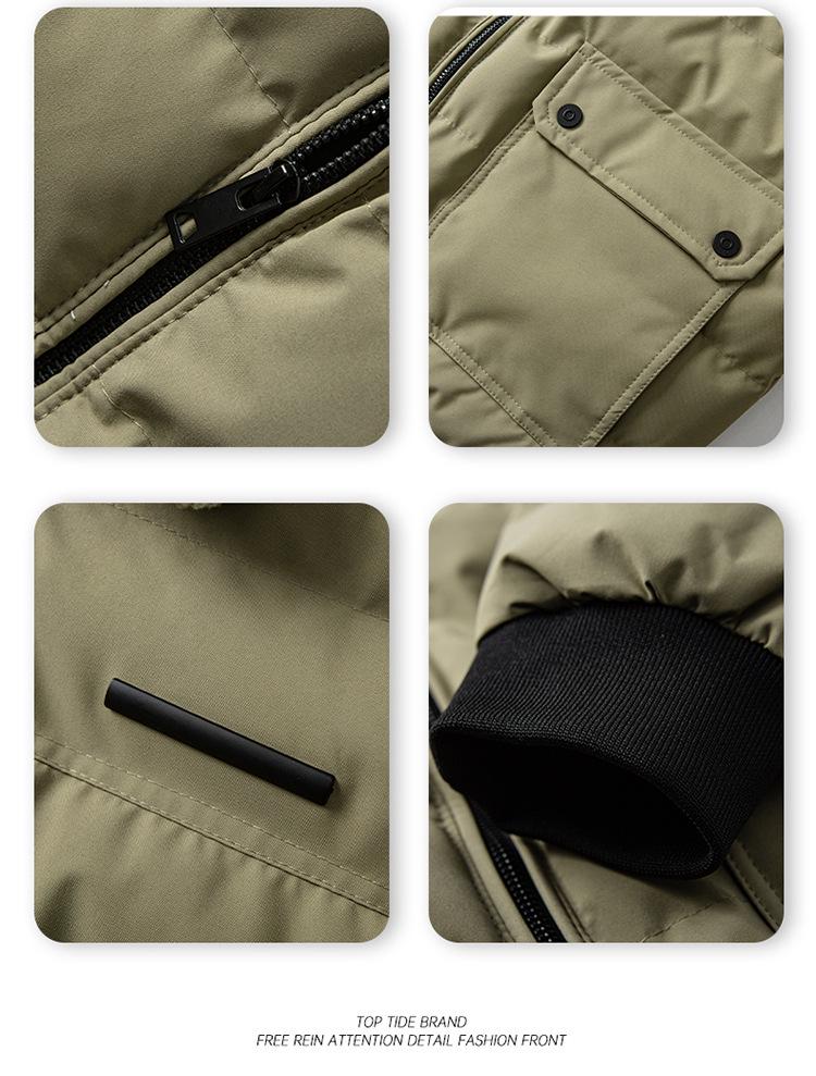 Winddichte Winterjacke für Herren aus Baumwolle mit warmem Pelzkragen – Jugendmode, trendiges Revers, vielseitiges Design