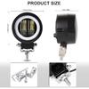 Kairiyard 3Inch LED Motorcycle Driving Lights 60W 6000K Auxiliary Spotlights With DRL/Angel Eye Off Road Light Pod 6000Lm LED Fog Work Light For