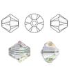 4mm 100pcs Shiny Crystal Beads Bicone Beads Glass Beads Loose Spacer Beads for Bracelet DIY Jewelry Making 200pcs
